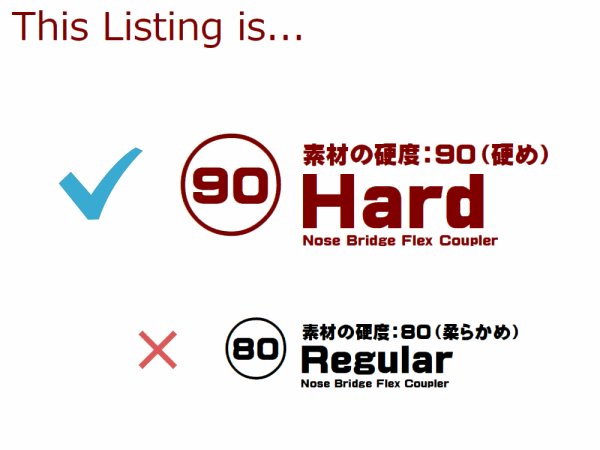 画像3: ペニー ノーズブリッジ用　連結ラバーパーツ　ダークグレー　硬度90　 (3)